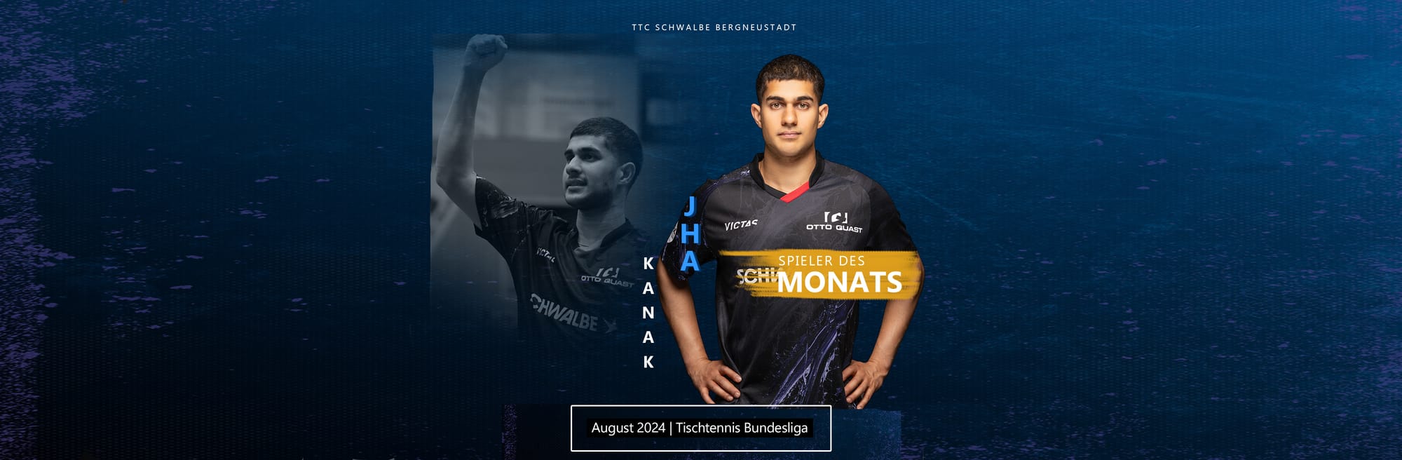 Der „TTBL-Spieler des Monats August“: Kanak Jha vom TTC Schwalbe Bergneustadt