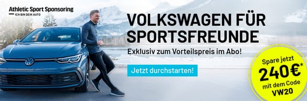 VW fahren und sparen! - Mit unserem Partner Athletic Sport Sponsoring